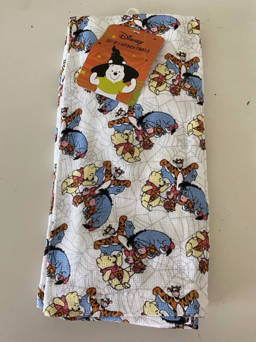 2 Pack Disney Winnie The Pooh & Friends Halloween Kitchen Towels 16 X 26” NEW